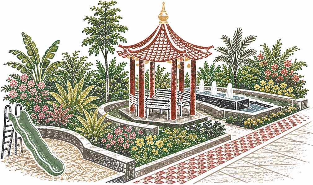 Garden, Super Homes Abhirama